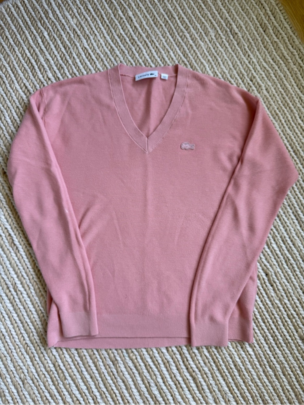 Lacoste Women's V-Neck Sweater - Dusty Pink